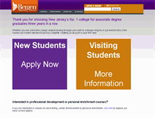 Tablet Screenshot of admissions.bergen.edu